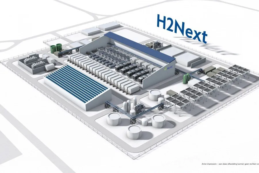 A computer-generated image of the H2Next project