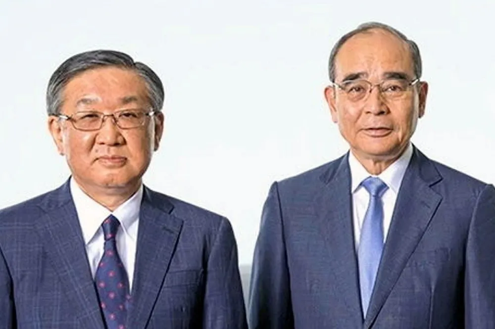JGC Group chief executive Masayuki Sato (left), and chief operating officer Tadashi Ishizuka (right).