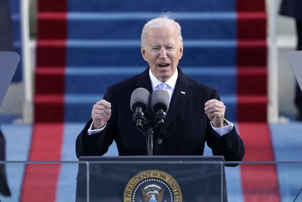 USAs president Joe Biden (bildet) er litt mer sivilisert enn forgjengeren, men vi er langt fra ferdige med handelskrig mellom stormaktene, mener Norsk Industri-direktør Knut E. Sunde.