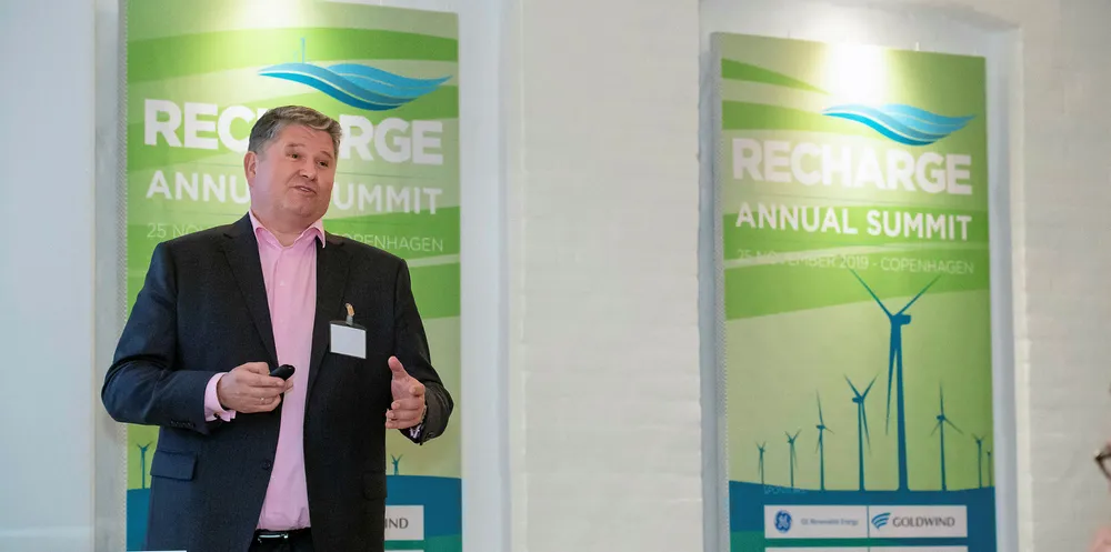Grzegorz Gorski, who will take on the role of COO of the Engie-EDPR offshore wind joint venture, speaking at Recharge's Thought Leaders Summit last November in Copenhagen, Denmark