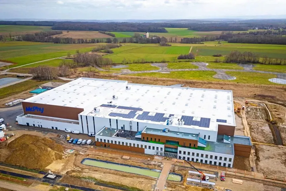 McPhy's electroyser gigafactory in Belfort, northeast France.