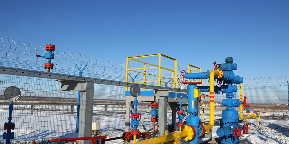 Russian production wells at the Orenburg oil and condensate field operated by Gazprom Neft.