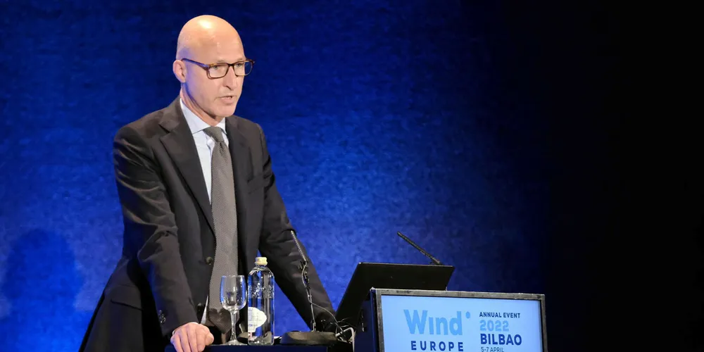 RWE offhsore chief and WindEurope chairman Sven Utermöhlen.