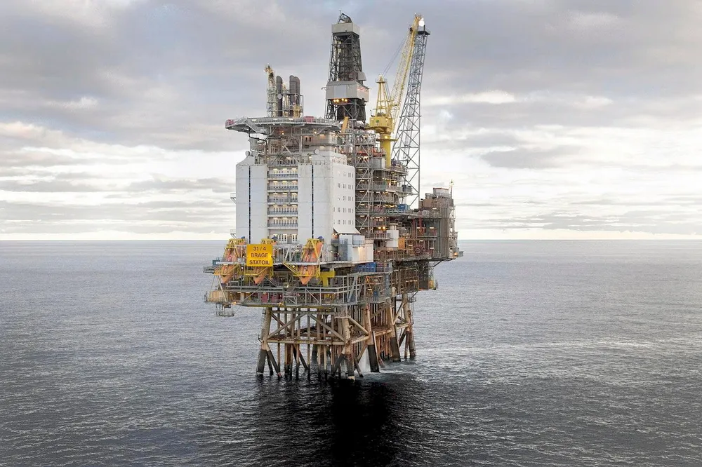 Fast-track plan: The Brasse field will be developed as a tie-back to the Brage platform about 13 kilometres away. Photo: OYVIND HAGEN/EQUINOR