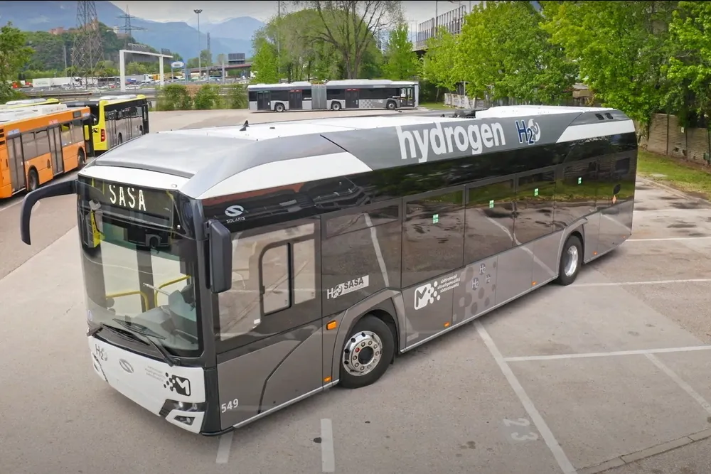 One of SASA's hydrogen buses.