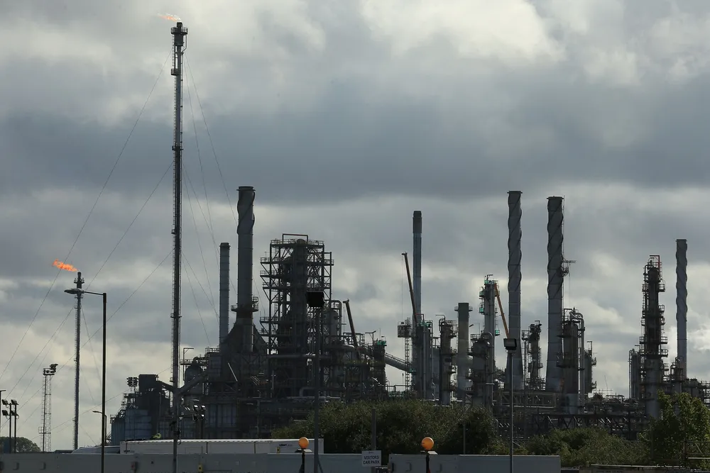 The Prax Lindsey Oil Refinery is pictured in North Killingholme, north east England.