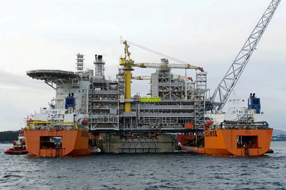 Under way: Aasta Hansteen mating operation