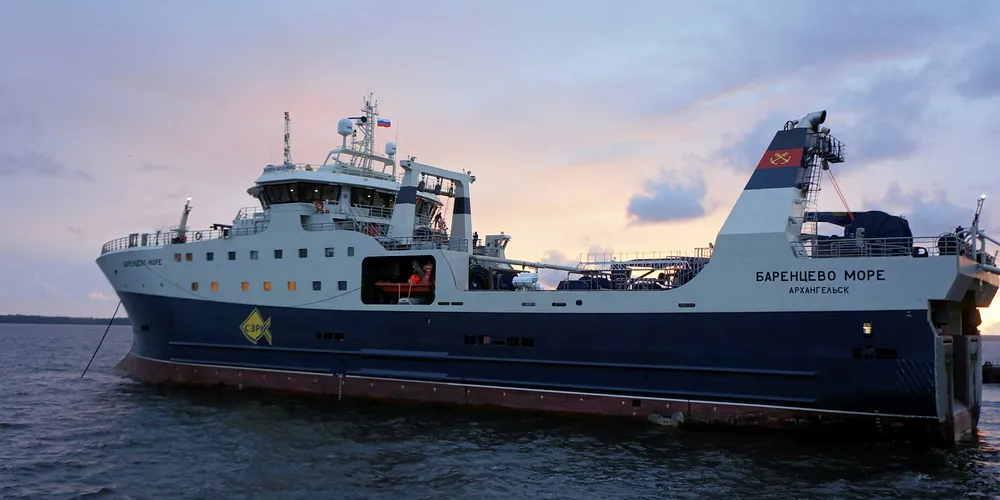 Arkhangelsk Trawl Fleet's new Russian-built factory trawler.