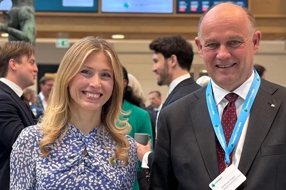 SMI chief executive Jennifer Jordan-Saifi and Hoegh Autoliners’ Andreas Enger.