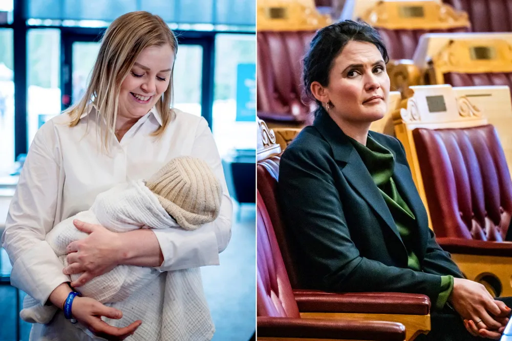 Høyres Tina Bru (til venstre) og Aps Kari Nessa Nordtun har småbarn og familier i Stavanger. De stiller ikke til valg i 2025, fordi de ikke vil forplikte seg til fire år på Stortinget.
