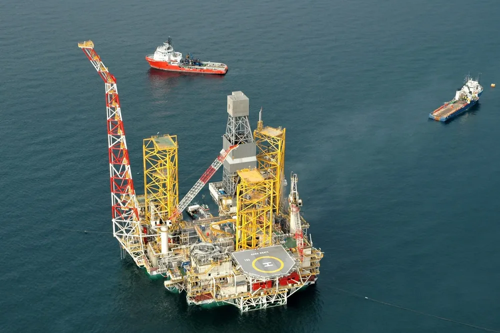 Alpha production platform at the Shah Deniz field in the Azerbaijan's sector of the Caspian Sea