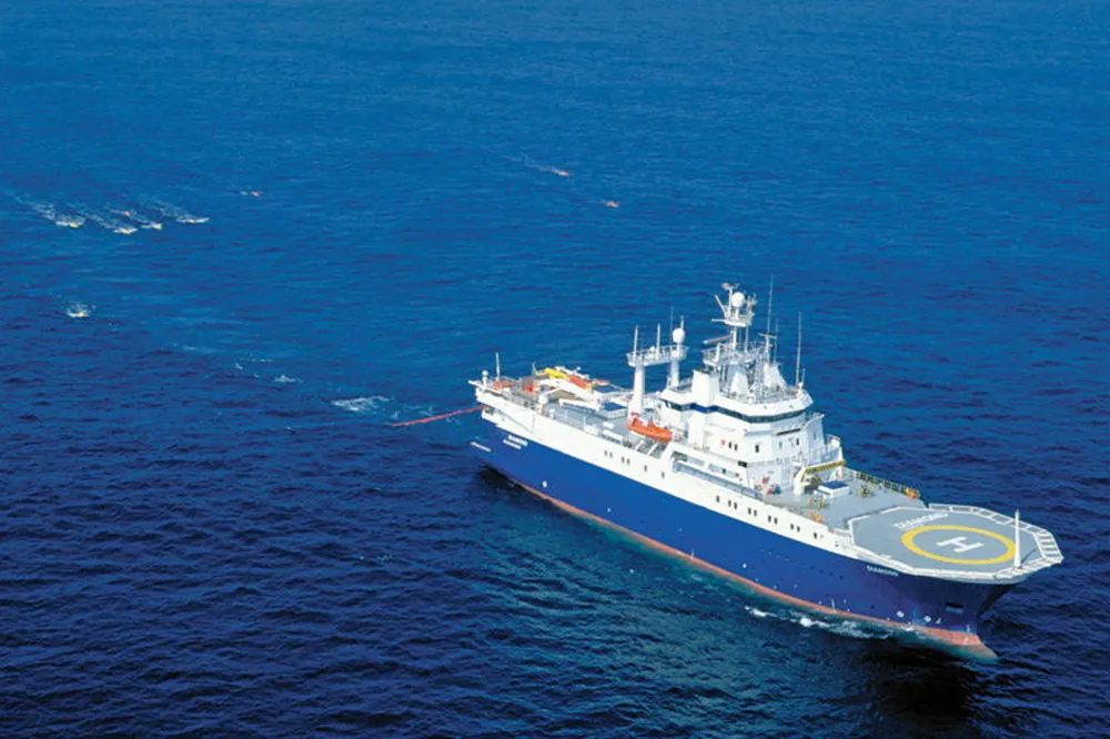 One of Shearwater's seismic acquisition vessels