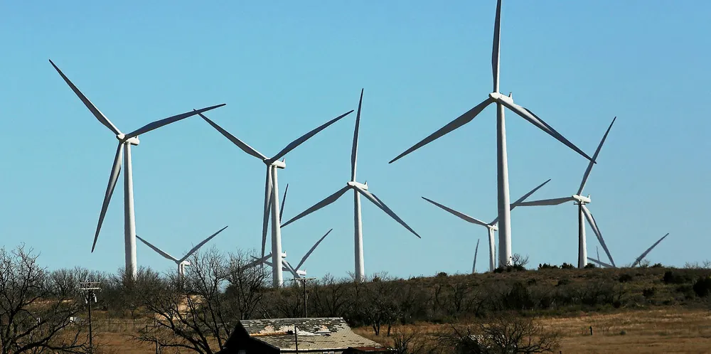 A wind farm in Texas
