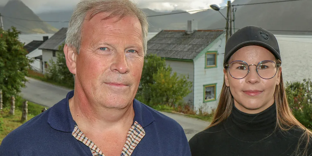 VISTE FREM HUSØYA: Fisker John Hugo Olsen (52) tok med dattra Maria Olsen (27) for første gang på Husøya. Slik ville han skaffe dattra verdifull innsikt i næringa, hun nå er på vei inn i.