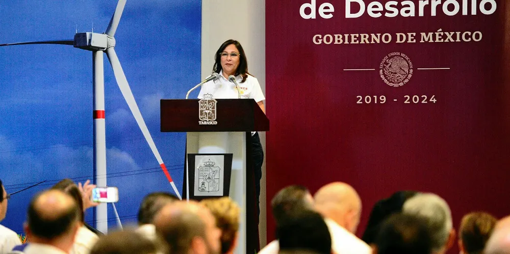 Rocío Nahle, Mexico's energy secretary. Rocío Nahle. Homepage image, Mexican President AMLO, Pic: ULISES RUIZ/AFP/Getty Images