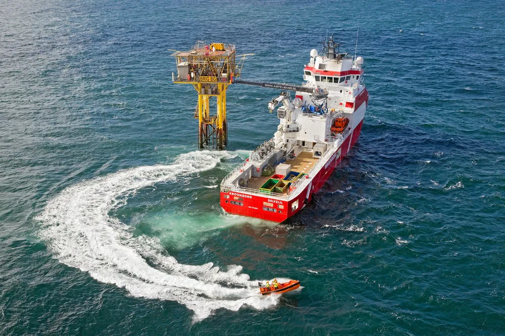 One of NAM's platform facilities offshore the Netherlands.
