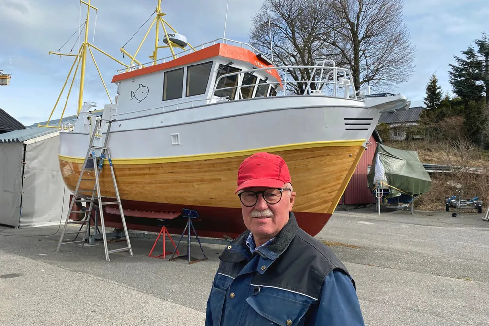Thor Norlings sjark på 9,5 meter er endelig ferdig, etter 21 års arbeid.