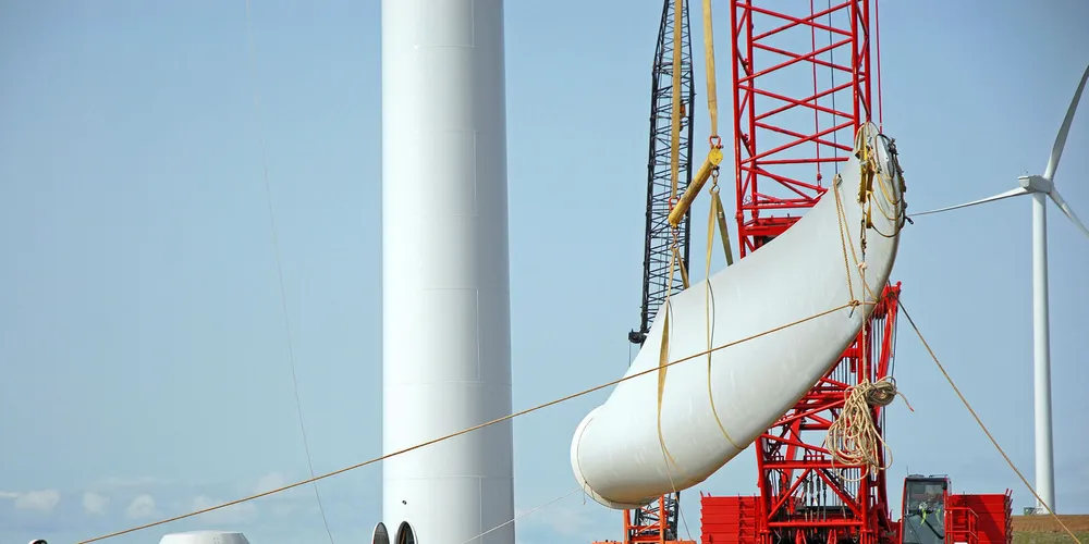 A wind farm going up in Washington state.