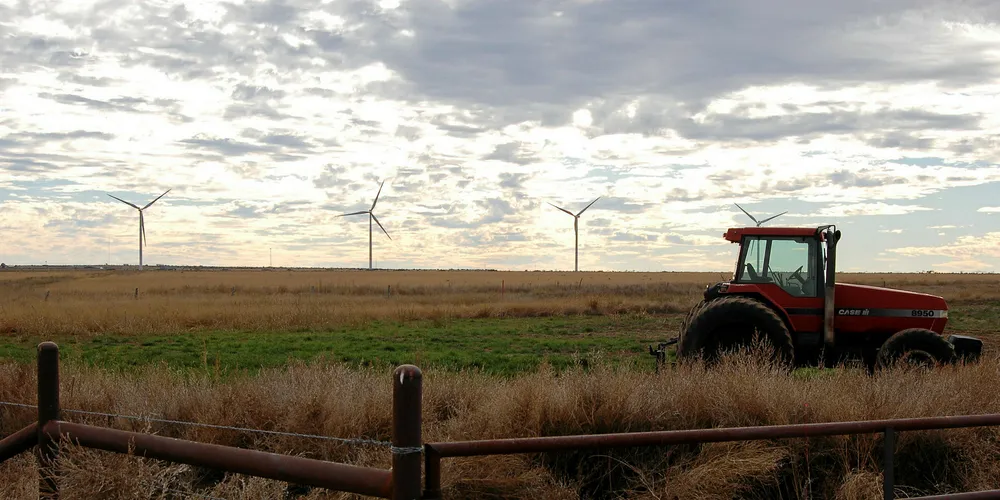Texas Panhandle. Wind farm east of Amarillo, Texas.