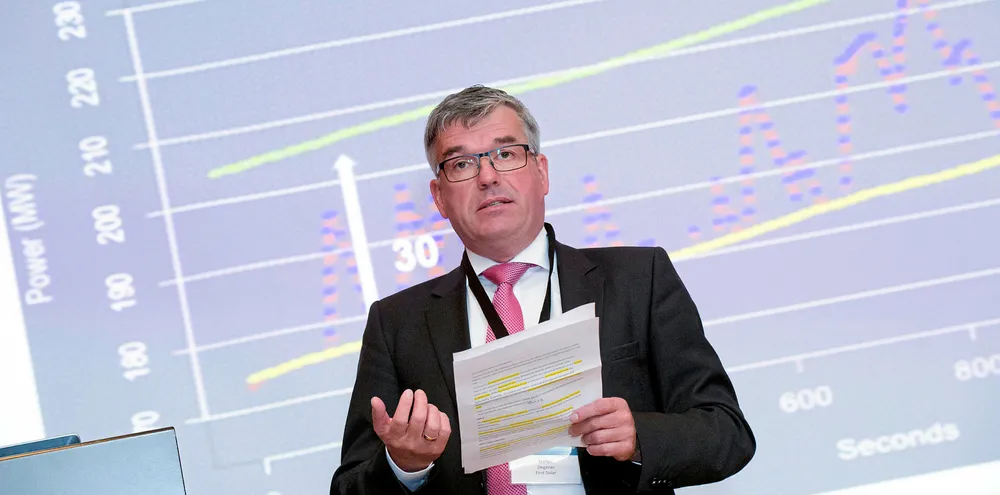 Stefan Degener, First Solar's VP of business development for Europe, the Middle East and Africa