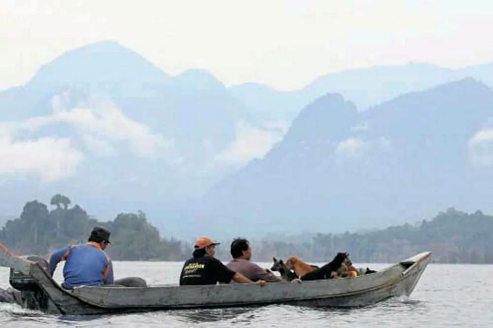 Catching a ride: in the Malaysian state of Sarawak