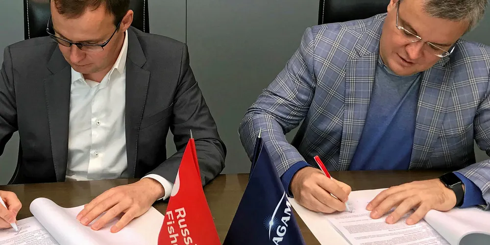Russian Fishery, Agama execs sign new JV.