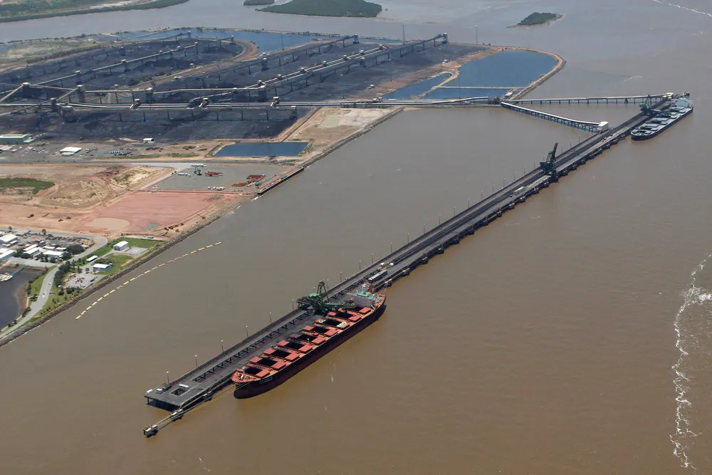 Greener outlook: coal ships waiting to loaded at the port in Gladstone, which could soon be home to a hydrogen hub
