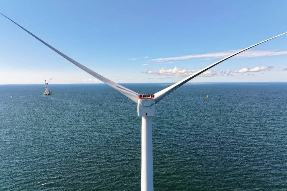 GE Haliade-X turbine installed at Vineyard Wind.