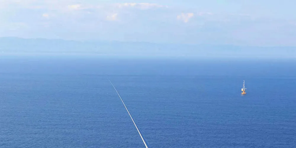 The 7MW Mitsubishi floating turbine at the Fukushima Forward project off Japan.
