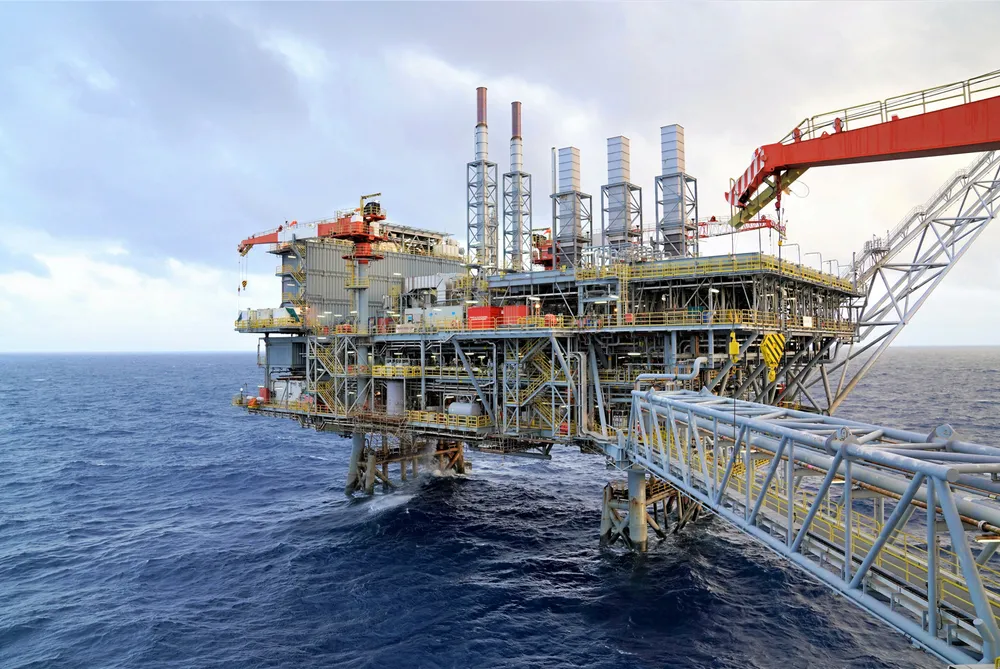 The Gajah Baru and Anoa field facilities in the Natuna Sea offshore Indonesia.