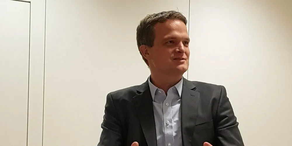 Siemens Gamesa’s head of offshore technology management, Daniel von Heimendahl, at a WindEnergy Hamburg panel