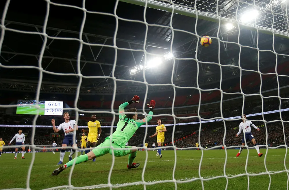 Teknologigigantene har begynt å snuse på Premier League-rettigheter. Her fra kampen mellom Tottenham og Chelsea i forrige uke.