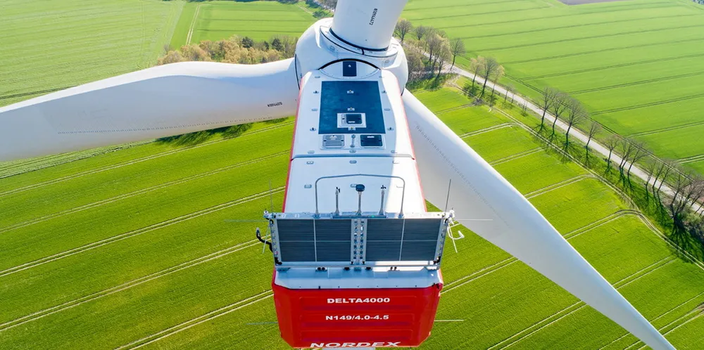 Nordex 4.X turbine at Wennerstorf wind farm in Germany