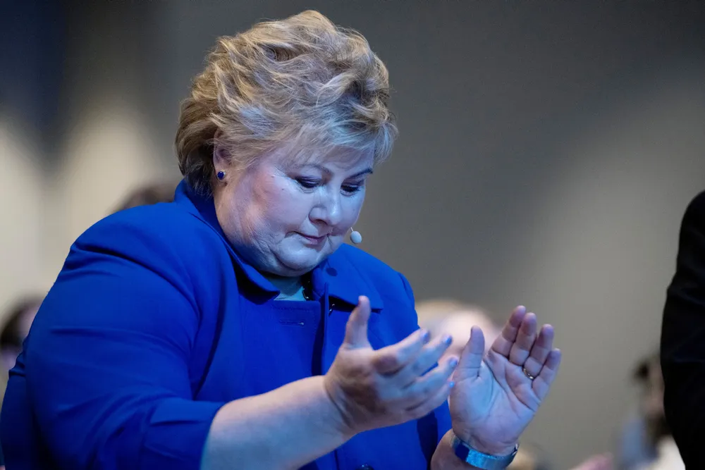 Høyres partileder Erna Solberg.