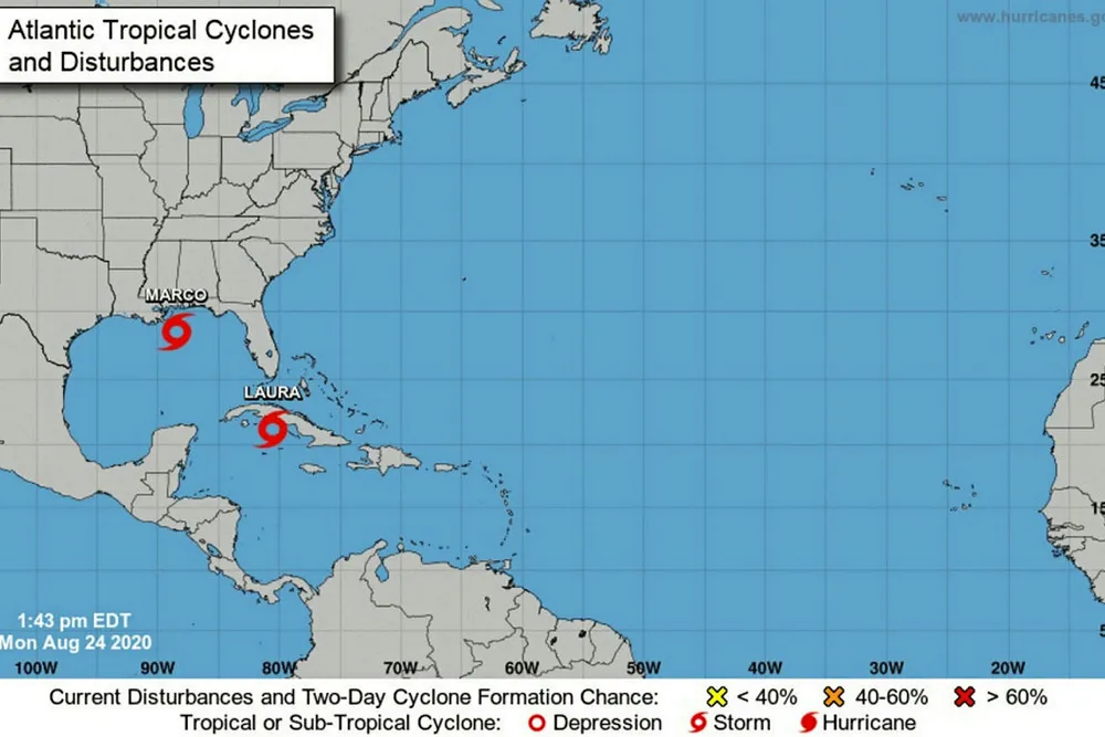 Dual storms: threaten US Gulf