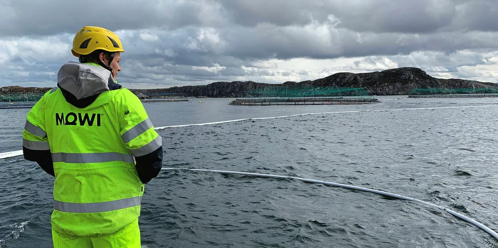 Mowi er verdens største lakseprodusent. Her fra Haverøy-anlegget deres i Øygarden utenfor Bergen.