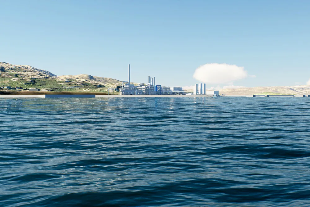 Huge potential: an illustration of the Barents Blue factory, which is claimed will be Europe’s largest clean-ammonia plant