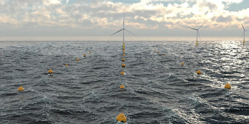 CorPower's vision of wave power buoys with offshore wind turbines