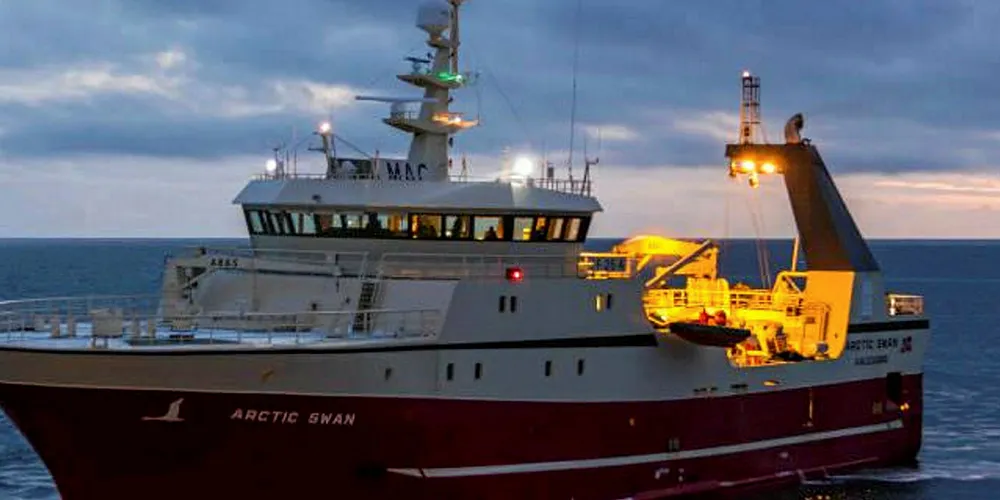 PÅ VEI HJEM: Artic Swan er på vei hjem. Mannskapet takker norske myndigheter,