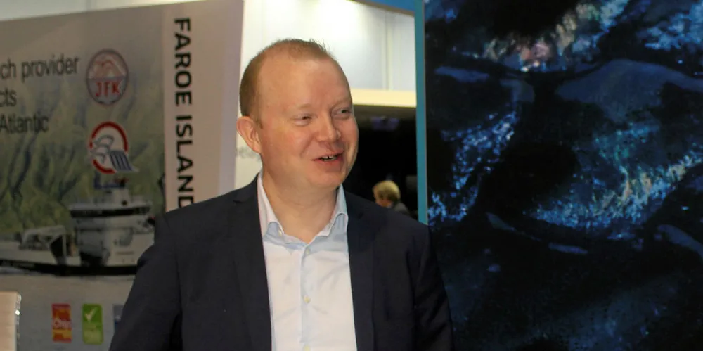 Arild Aakre, Cermaq's head of global sales and marketing, at the 2019 Brussels show.