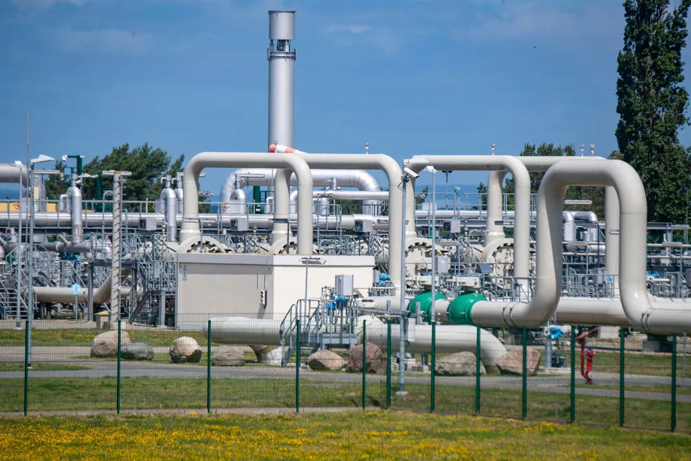 Et mottak for gass fra Nord Stream 1 i Lubmin i Tyskland.