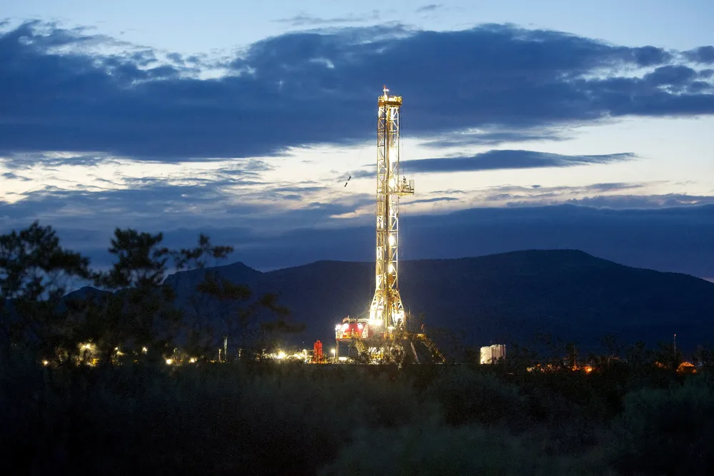 Prize territory: an Apache drilling operation in the Delaware basin, the southern portion of which hosts the Alpine High acreage