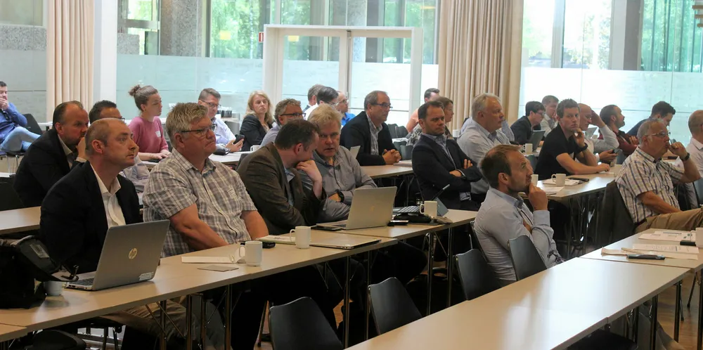Drøyt 50 personer var samlet til kick-off-møtet for digitalisering av havbruksnæringen.