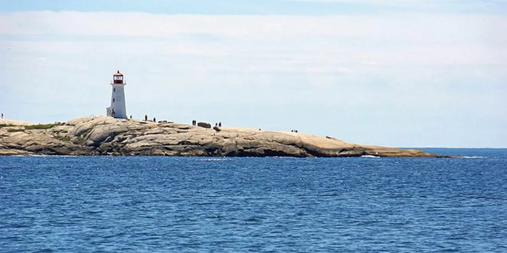 A lighthouse on the coast of the Canadian province of Nova Scotia