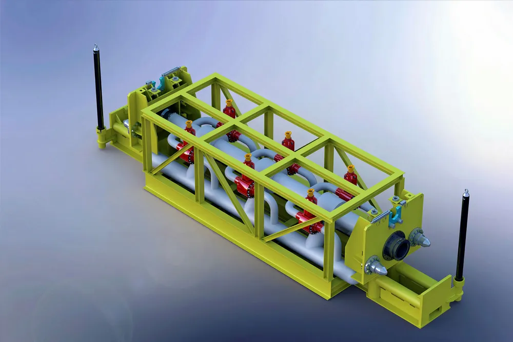 Inset: the inline piggable liquid removal device is a key component of the system