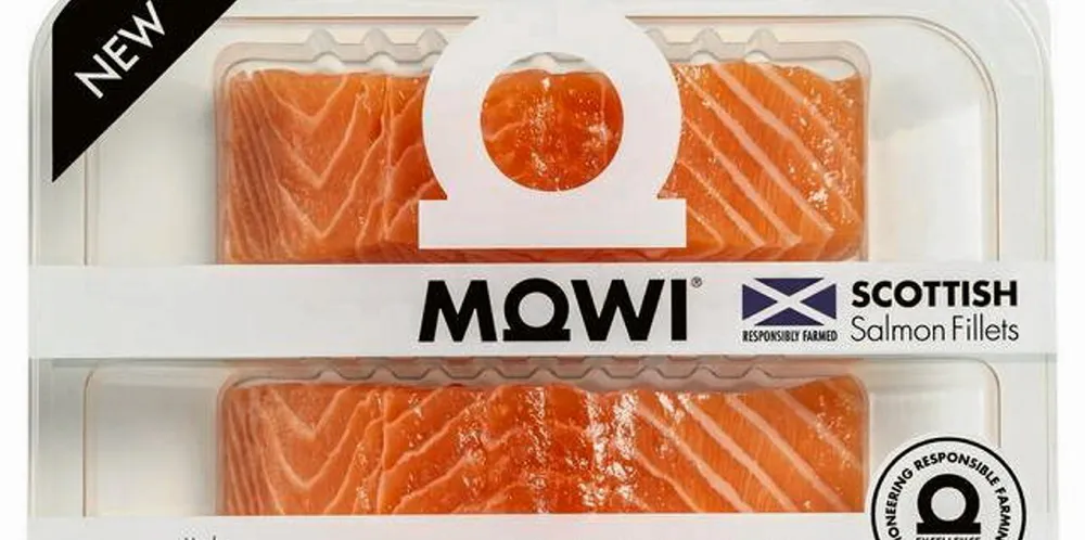 Mowi's branded Scottish salmon fillets, recently launched across Sainsbury's stores in the UK.
