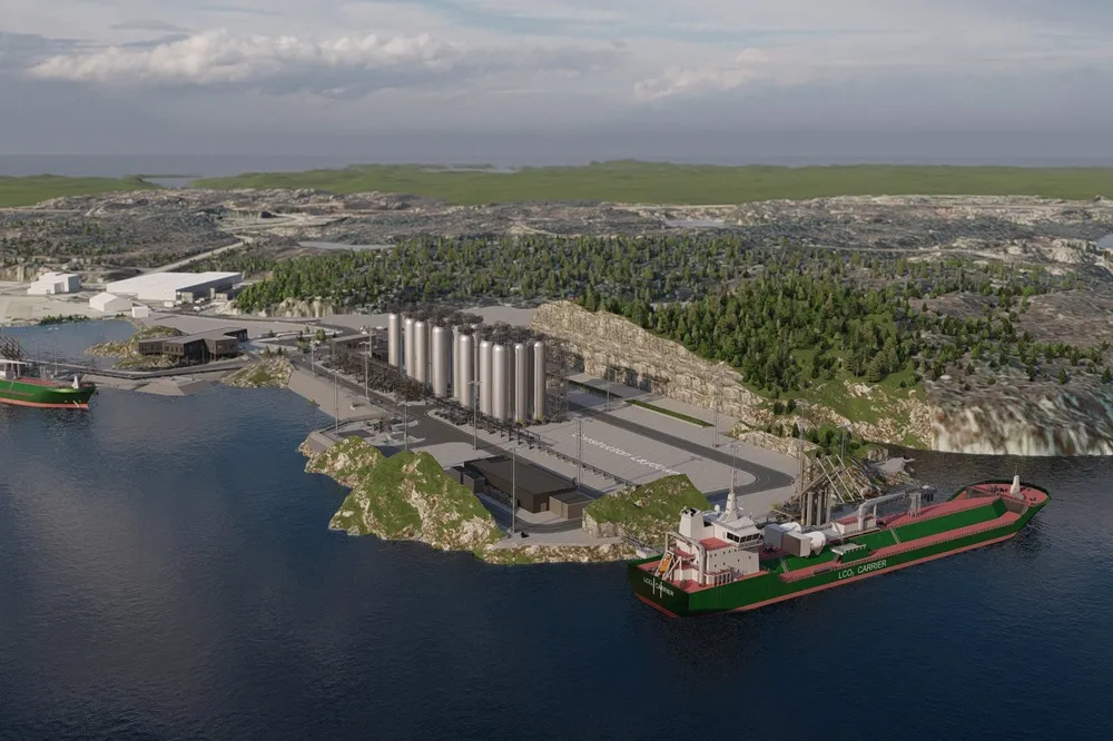 An overview of the onshore Northern Lights facilities in Oygarden.