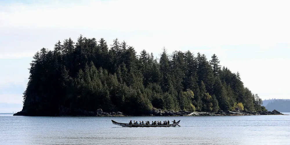 The Hecate Strait in British Columbia.