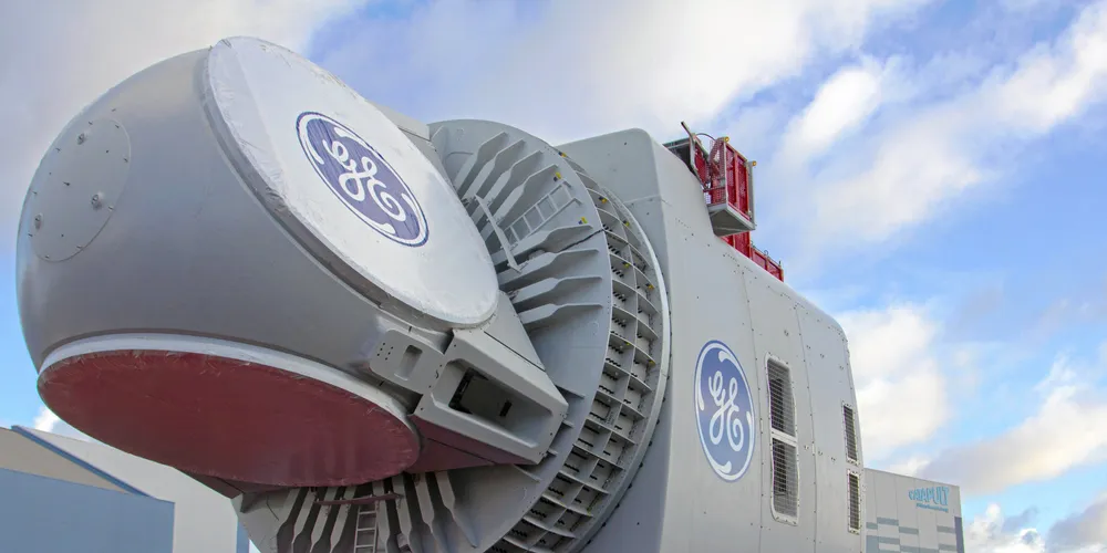 The original Haliade-X nacelle: the giant machine has been redesigned following a lawsuit.