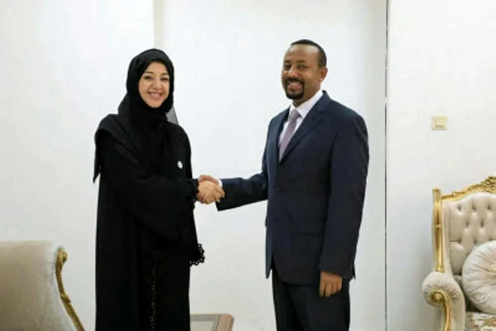 Pipeline deal: UAE Minister for International Co-operation Reem al Hashimy and Ethiopian Prime Minister Abiy Ahmed Ali